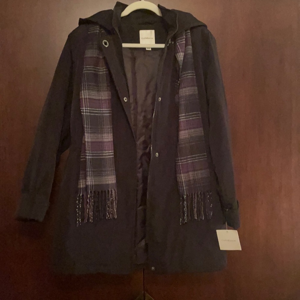 Winter coat with scarf by Croft & Barrow.